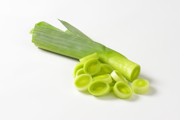 sliced leek