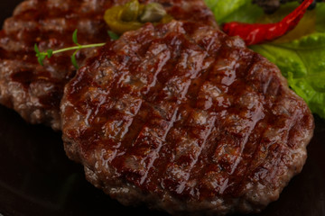 Grilled burger cutlet