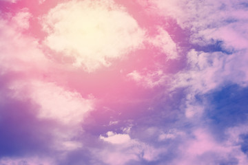 sun and cloud background with a pastel colored

