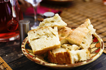 sliced loaf of rustic home made bread
