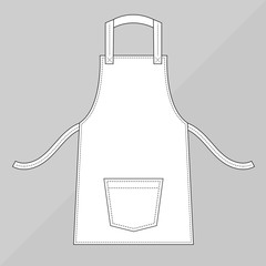 White apron with pocke