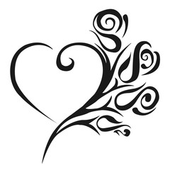 abstract. floral heart. love concept