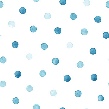Colorful paint watercolor seamless pattern. - Illustration
