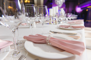 Festively decorated table