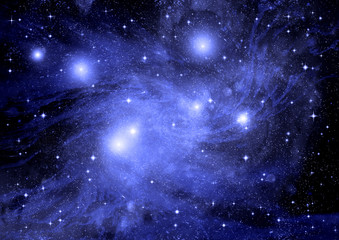 galaxy in a free space