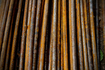 Rebar bending shape in a construction site