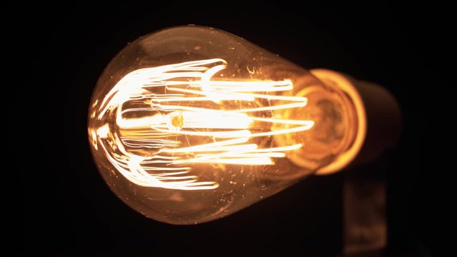 Switch on and off edison old bulb two times