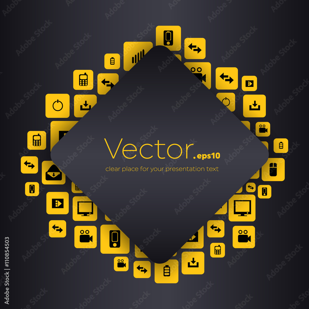 Fototapete abstract creative concept vector empty speech bubbles. for web and mobile applications isolated on b