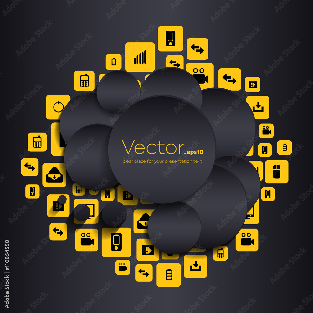 Aufkleber abstract creative concept vector empty speech bubbles. for web and mobile applications isolated on b