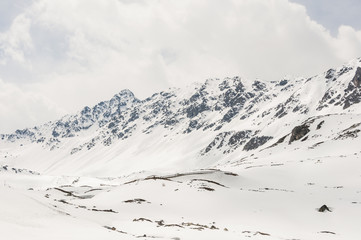 Davos, Fl&uuml;ela, Fl&uuml;elapass, Susch, Dorf, Alpen, Passstrasse, Alpenpass, Fl&uuml;elatal, Bergstrasse, Fr&uuml;hling, Passer&ouml;ffnung, Engadin, Graub&uuml;nden, Schweiz