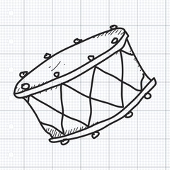 Simple doodle of a drum