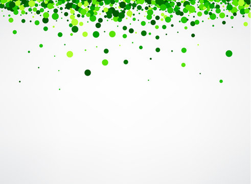 Background With Green Confetti.