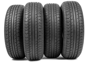 Complete set of new tyres for car