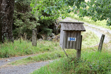 Post box at Kerikeri inlet in Northland New Zealand