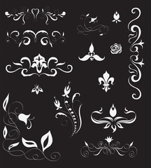 collection of vintage vector design elements