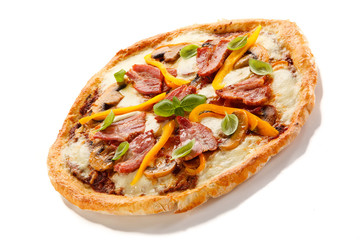 Pizza on white background 
