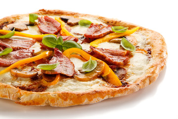 Pizza on white background 