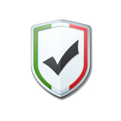 Italy Checkmark shield sign