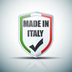 Made in Italy shield sign