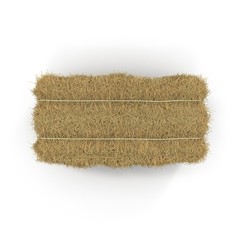 A pile of straw on a white 3D Illustration