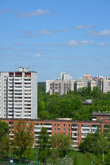 Highrise and five-storey house in Zelenograd, Russia