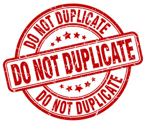 do not duplicate red grunge round vintage rubber stamp
