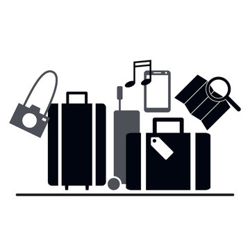 travel icons set for design