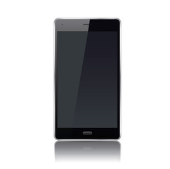 Smart phones and black screens. Vector Illustration.