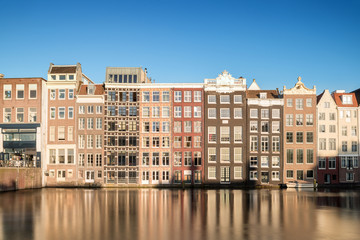 Fototapeta premium Traditional old buildings in Amsterdam, the Netherlands