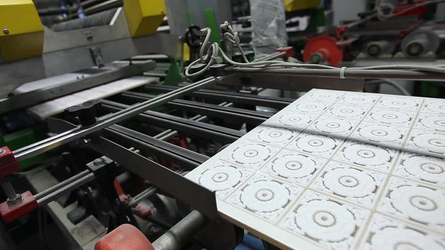 Ceramic tiles manufacturing. Production of ceramic tiles.  Ceramics Plant