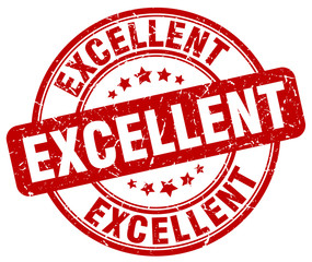 excellent red grunge round vintage rubber stamp