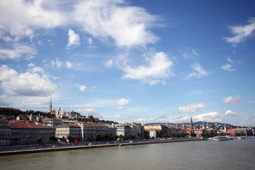 Fototapeta na wymiar Buda side of Budapest, view from the Chains Bridge