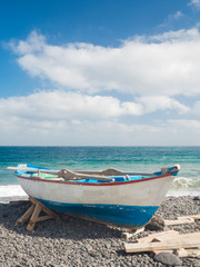 Fototapeta premium fisher boat at the beach