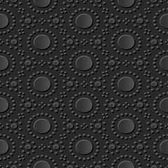 Seamless 3D dark paper cut art background 417 round circle polygon flower
