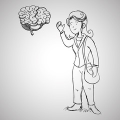 sketch icon. creative concept.  Flat illiustration