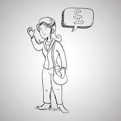sketch icon. creative concept.  Flat illiustration