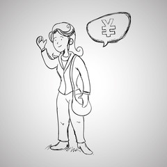 sketch icon. creative concept.  Flat illiustration