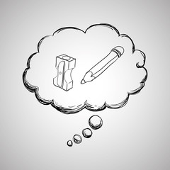sketch icon. creative concept.  Flat illiustration