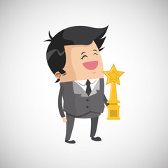 Winner design. Success concept. Flat illustration