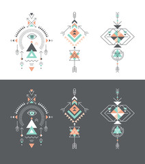 Fototapeta na wymiar Esoteric, Alchemy, sacred geometry, tribal and Aztec, sacred geometry, mystic shapes, symbols