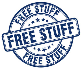 free stuff blue grunge round vintage rubber stamp