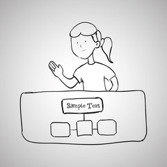 sketch icon. creative concept.  Flat illiustration