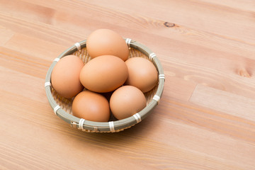 Egg in basket