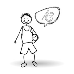 sketch icon. creative concept.  Flat illiustration