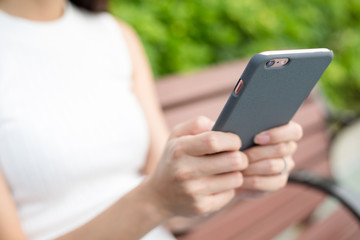 Woman use of cellphone