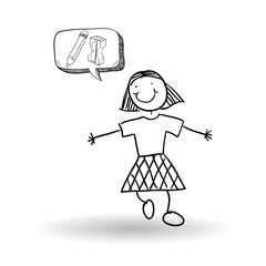 sketch icon. creative concept.  Flat illiustration