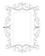Abstract vector frame. Classic square frame, hand drawn