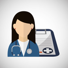 Medical care design. Health care icon. Flat illustration