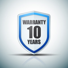 10 Years Warranty shield