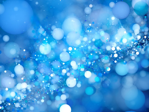 Blue glowing vibrant bubbles